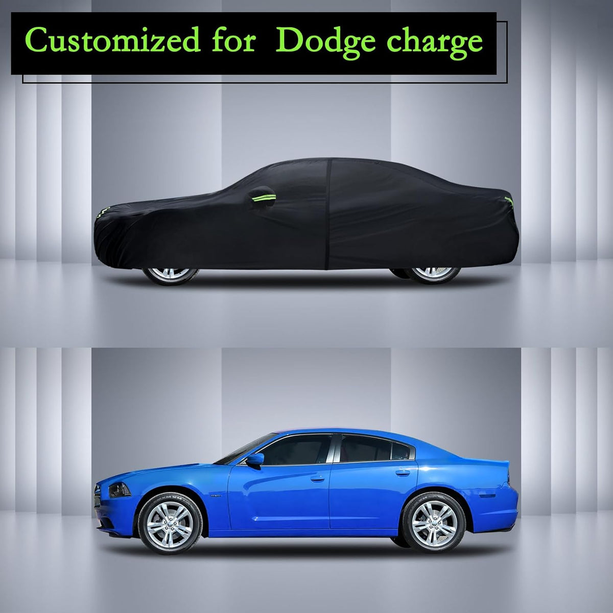 Car Cover Custom Fit for Toyota Corolla 2000-2025, Honda Civic 1991-2025, Waterproof All Weather Full Exterior Cover Rain Sun Protector Car Cover with Door Zipper
