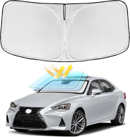 for Toyota Tacoma 2016-2023 2024 2025 2026 Sun Shade Sunshade Windshield Cover - 4 Layers Front Window Shade Custom Fit Tacoma 2Dr 4Dr Pickup Sun Visor 240T Shade Blocks UV Rays Car Accessories - Colors D