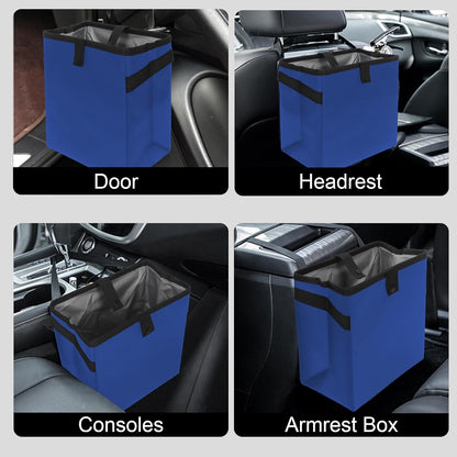 Homelove Car Trash Can, Leak-Proof Waterproof Trash Bin Collapsible Portable Auto Garbage Bag Large Capacity Trashcan Storage Bag Multipurpose Car Organizer Hanging (Black)