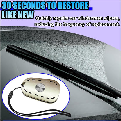 Car Windshield Wiper Repair Tool - Portable Double Sided Wiper Strip Restorer Car Windshield Wiper Regroover Tool - Windscreen Wiper Blade Cutter Cleaning Tools for Most Cars (Silver-2PCS)