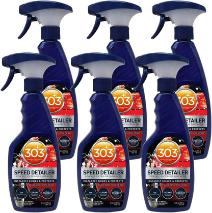 303 Products Speed Detailer - For All Exterior Automotive Surfaces - Instantly Shines And Protects Paint - Cleans Between Washes - UV Protection, 16 fl. oz. (30216CSR) Packaging May Vary