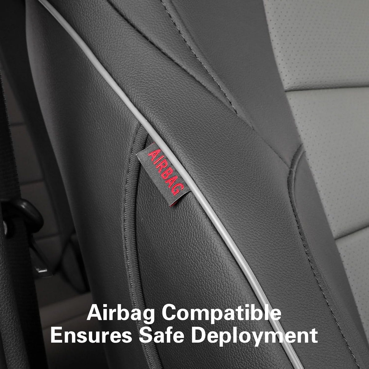 EKR Tacoma Car Seat Covers Custom Fit for Toyota Tacoma (Petrol) 2024 2025 2026 DoubleCab/CrewCab SR/SR5/TRD Sport/TRD Off-Road/Limited -Truck Seat Covers Full Set,Faux Leather(Black)
