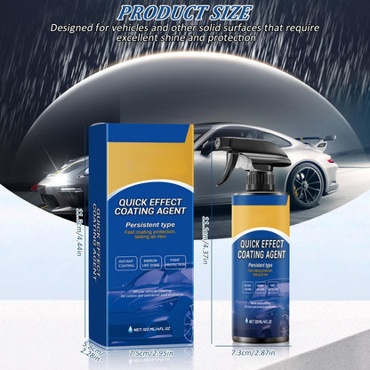 2PCS Car Coating Spray, Quick Effect Coating Agent, Quick-Advanced Car Acting Coating Agent Spray, Waterless Wash Polish, Paint Protection and Glass Cleaner