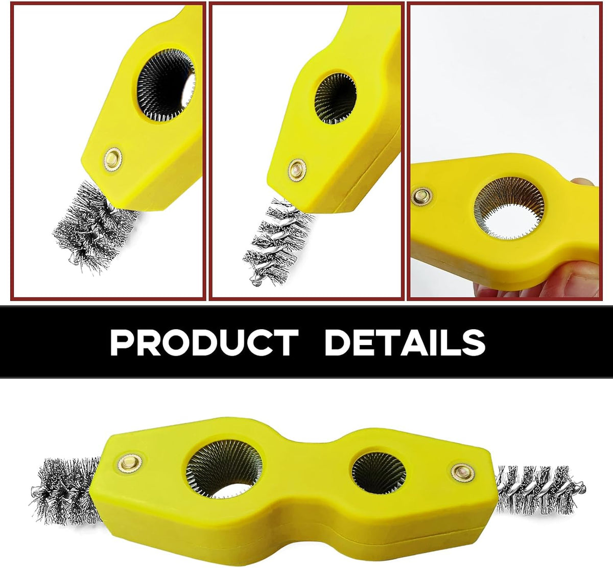 4 in 1 Car Battery Terminal Cleaning Brush, Anti-Rust Auto Battery Cleaner Brush Tool, Universal for Automotive and Marine for Plumbing Installation Soldering Brazing, Car Accessories (Blue)