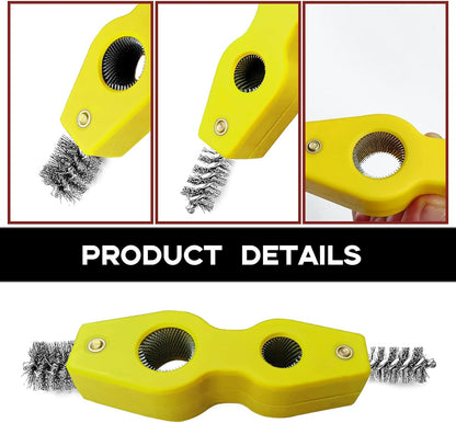 4 in 1 Car Battery Terminal Cleaning Brush, Anti-Rust Auto Battery Cleaner Brush Tool, Universal for Automotive and Marine for Plumbing Installation Soldering Brazing, Car Accessories (Blue)