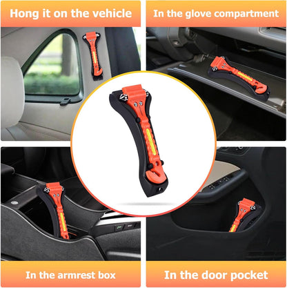 MOTORBUDDY 4-Pack Emergency Escape Hammer Seat Belt Cutter,Auto Car Safety Hammer with Window Glass Breaker，Escape Tool for Car Accidents