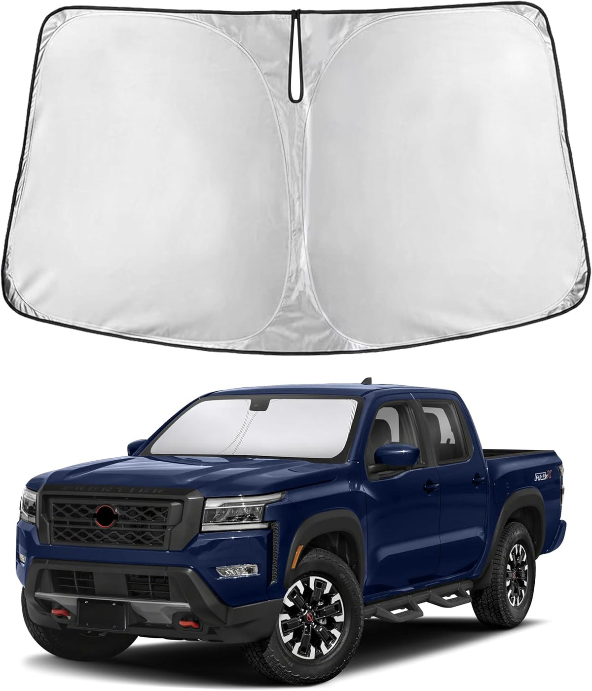 EcoNour Car Windshield Sun Shade | 2025 Upgraded Innovative No-Light-Pass Technology for Maximum Coverage | Foldable Sun Shade Keeps Your Vehicle Cool | Must-Have Car Accessories | Small (59" x 29") - Colors M