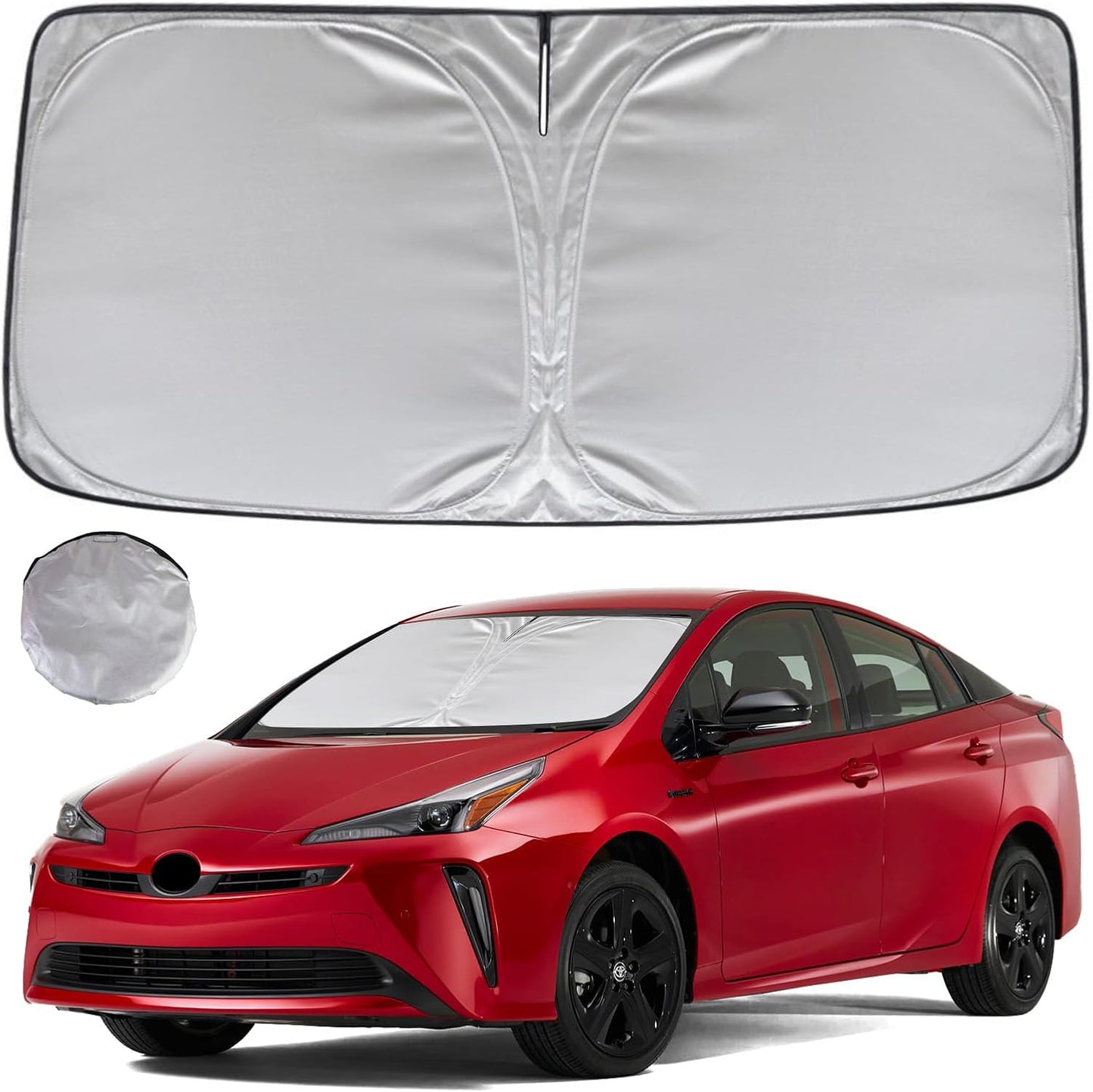 KAYZT Windshield Sun Shade for 2019-2025 2026 Chevy Silverado 1500 /GMC Sierra 1500 2500HD 3500HD Foldable Sunshade Front Window Custom Fit Car Accessories - Colors A