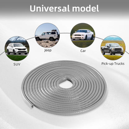 SINGARO 33Ft (10M) Car Door Edge Guard, No Glue Car Door Entry Guard Protective Strip, Rubber Edge Trim Car Door Protector, Applicable to Car, Truck, SUV and ATV, Car Exterior Accessories（Black）