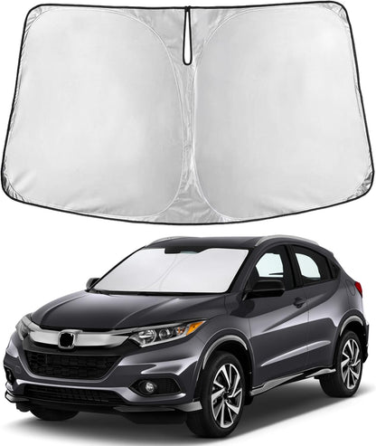 EcoNour Car Windshield Sun Shade | 2025 Upgraded Innovative No-Light-Pass Technology for Maximum Coverage | Foldable Sun Shade Keeps Your Vehicle Cool | Must-Have Car Accessories | Small (59" x 29") - Colors G