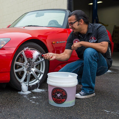 Chemical Guys Red Rocket Detailing Brush - Flexible Long-Reach Wheel and Rim Cleaning Tool for Cars, Trucks, SUVs, Motorcycles, and RVs - Safely Cleans Tight Spaces, Spokes, and Crevices