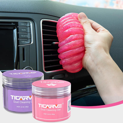 TICARVE 2Pack Cleaning Gel Car Putty Slime for Detailing Putty Detail Tools Car Interior Cleaner Automotive Cleaning Kits Keyboard Cleaner Blue Rose (320g/11.2oz)