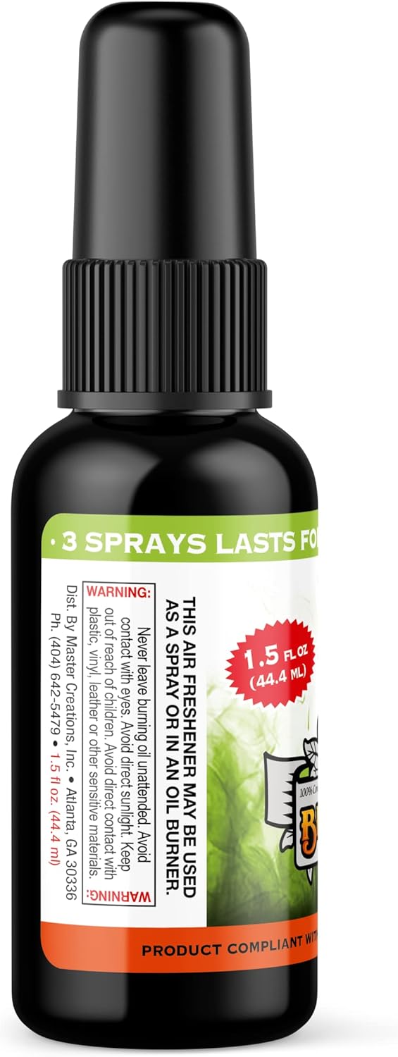 BluntPower (Baby Powder, 1 Pack) Concentrated Air Freshener Spray - Oil-Based Room Diffuser Spray - Long-Lasting Bathroom Scent, Car Freshener & Odor Eliminator - Colors B