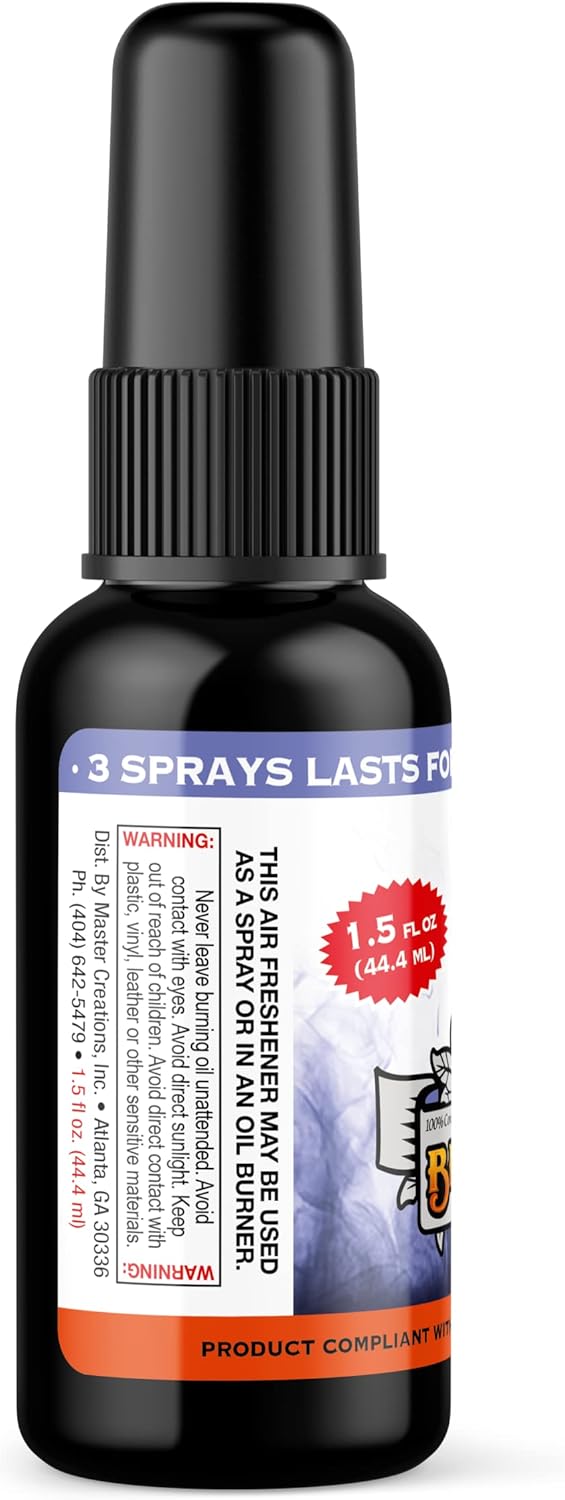 BluntPower (Baby Powder, 1 Pack) Concentrated Air Freshener Spray - Oil-Based Room Diffuser Spray - Long-Lasting Bathroom Scent, Car Freshener & Odor Eliminator - Colors B