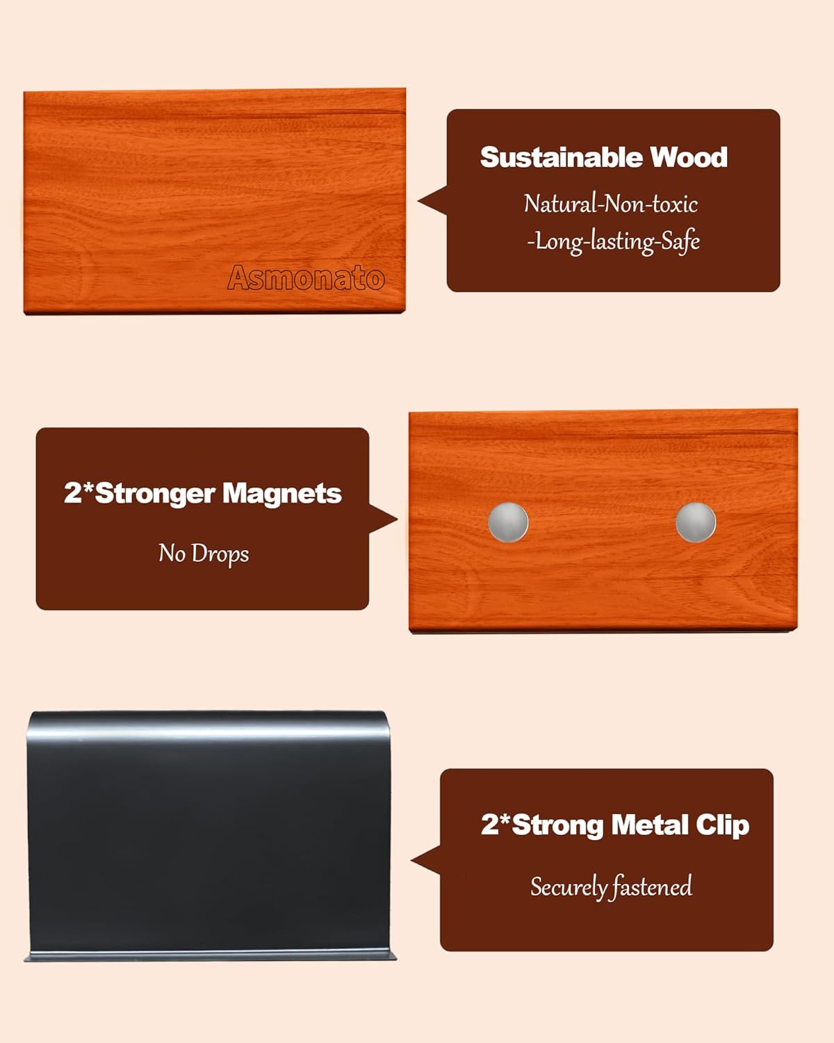 Car Air Freshener Wood Air Freshener for Visor Clip Long Lasting Car Odor Eliminator Scent Diffuser for Cabin 2 Metal Clips Variety 3 Pack(Grove-Open Air-Pine)