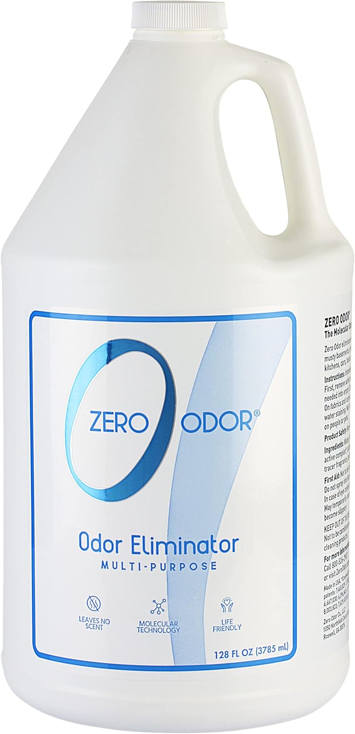 Zero Odor Multi-Purpose Odor Eliminator - Eliminate Air & Surface Odor – Patented Technology Best for Bathroom, Kitchen, Fabric, Closet- Smell Great Again, 8oz (Over 1000 Sprays)