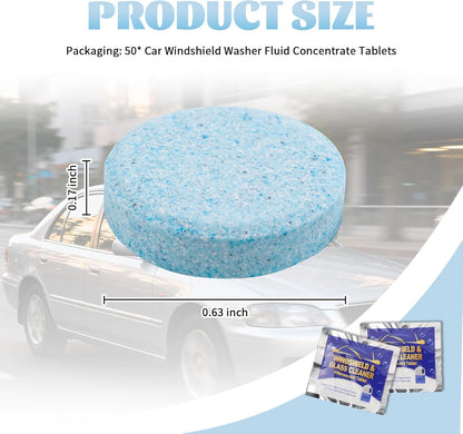 30PCS Car Windshield Washer Tablets,Windshield Washer Fluid Tablets Provide Clear Visibility,Universal Washers Fluid Concentrated Solid Effervescent for Automotive Glass,Window (30pcs)