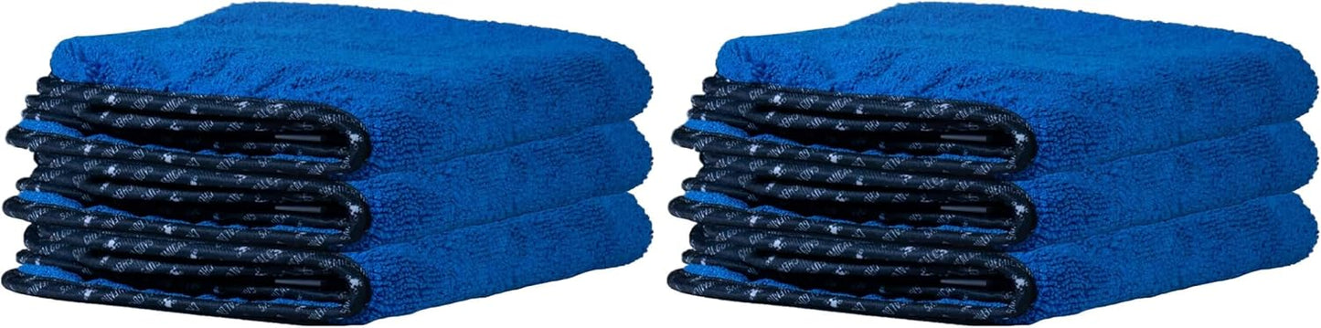 Chemical Guys Professional Grade Premium Microfiber Towels for Cars, Blue, 16" x 16", Ultra-Soft and Scratch-Free Car Detailing Cloths for Trucks, Motorcycles, and More - 3 Pack