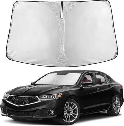 EcoNour Car Windshield Sun Shade | 2025 Upgraded Innovative No-Light-Pass Technology for Maximum Coverage | Foldable Sun Shade Keeps Your Vehicle Cool | Must-Have Car Accessories | Small (59" x 29") - Colors G
