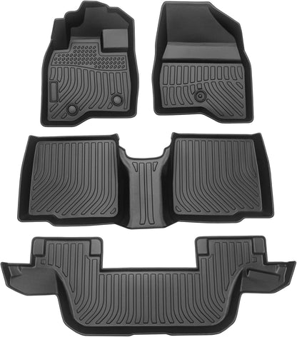 All Weather Floor Mats for 2016-2019 Chevy Cruze (No Fit 2016 Cruze Limited), Chevy Cruze Floor Mats, 1st and 2nd Maximum Coverage, 3D Waterproof TPE Rubber Protector Car Mats Full Set Liners