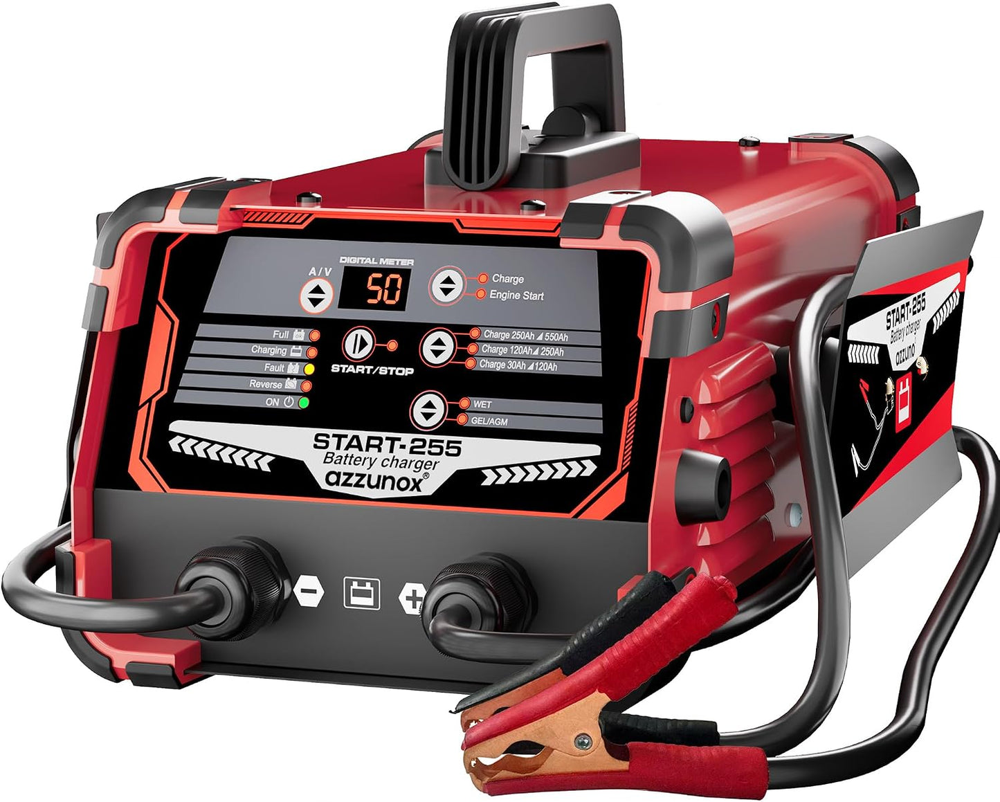 12V/24V Car Battery Charger & Engine Starter – Up to 30A Fast Charging, 130A Cranking Amps, Auto Maintainer, Desulfator, Repair & Winter Mode for AGM, Gel, Deep Cycle Batteries
