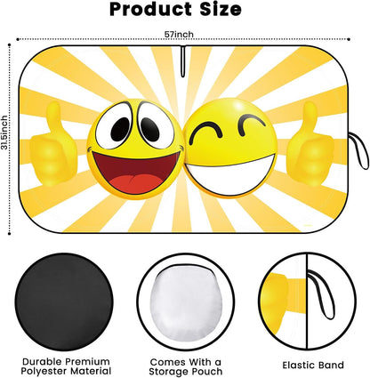 Iridescent Sun Shade for Car Windshield, Foldable Universal Car Windshield Upgrade Sunshade Enhanced UV Rays Reflective Sun Visor Shade Keeps Vehicle Cool