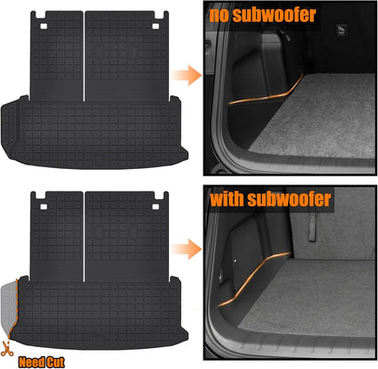 All Weather Floor Mat Fit for Toyota Corolla(Include Hybrid Exclude Hatchback) 2026 2025-2020 TPE Rubber Liners Corolla Accessories All Season Guard Odorless Anti-Slip Liner Black