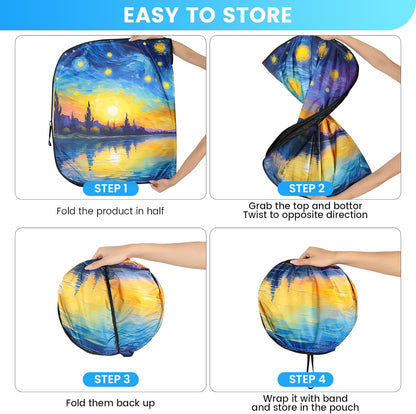 Windshield Sun Shade - Windshield Sun Shade Foldable Offers Ultimate Protection for Car Interior UV Protection Car