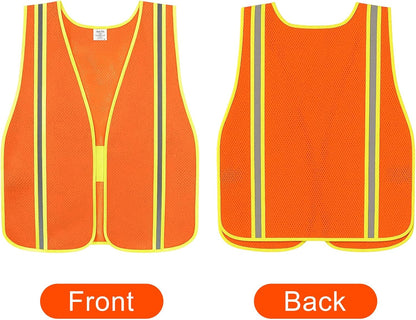High Visibility Reflective Safety Vest for Men Women Class 2 Hi Vis Mesh Fabric Safety Work Jacket with Elastic Band