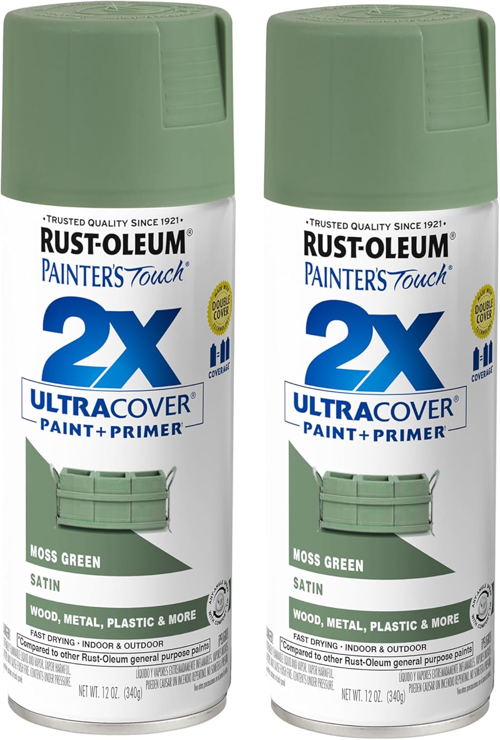 Rust-Oleum 334029 Painter's Touch 2X Ultra Cover Spray Paint, 12 oz, Gloss Clear - Colors D