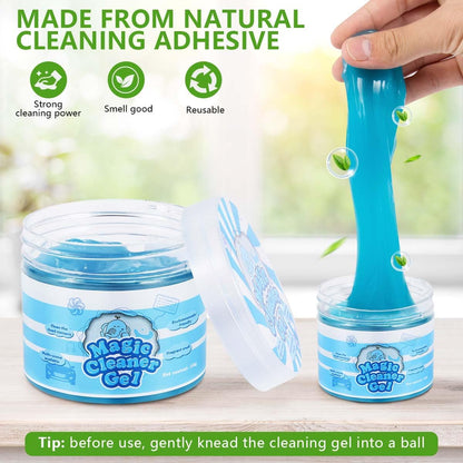 SenseYo 2 Pack Car Cleaning Gel Slime Clean Putty Dust Remover Car Interior Cleaner Kit Supplies Accessories Auto Detailing Tools for Air Vents Consoles Cup Holders Keyboards Notebook Camera