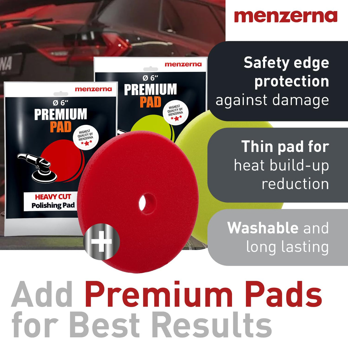 menzerna Cut Force Pro Car Polish 8 oz I Premium Polish with Heavy Cut and high Gloss Finish I Buffing & Polishing Compound for Car Maintenance I for Scratches & Sanding Marks I Car Body Repair