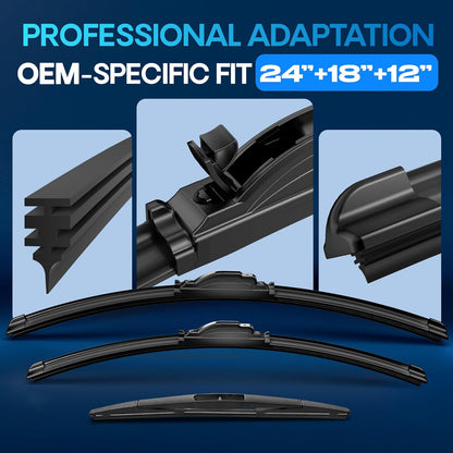 5 PLUS 26"+17" Windshield Wipers Blade Replacement for Nissan 02-06 19-24 Altima/07-12 20-24 Sentra/20-24 Versa Wiper Blades-Front All-Weather Wiper Blades Exact fit J-Hook Type (Pack Of 2)
