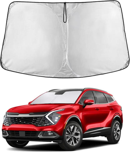 EcoNour Car Windshield Sun Shade | 2025 Upgraded Innovative No-Light-Pass Technology for Maximum Coverage | Foldable Sun Shade Keeps Your Vehicle Cool | Must-Have Car Accessories | Small (59" x 29") - Colors N