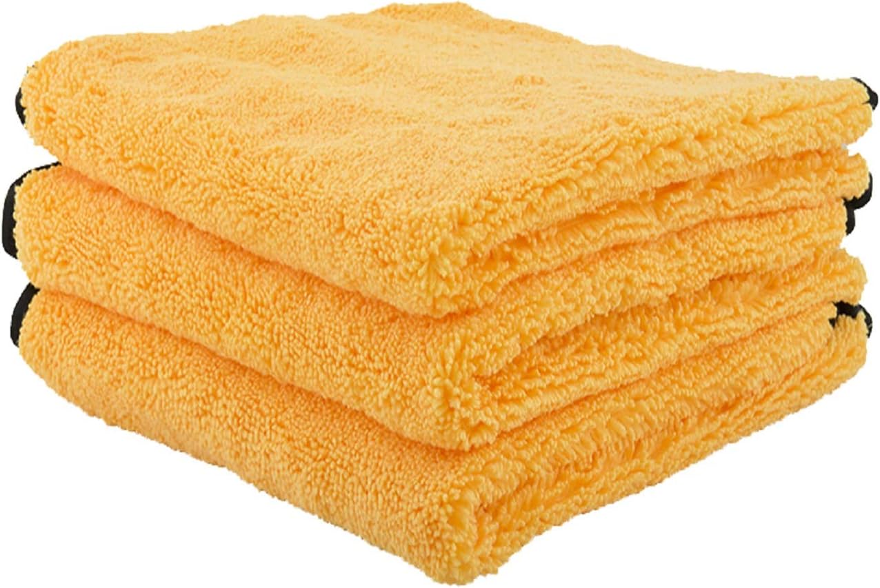 Chemical Guys Professional Grade Premium Microfiber Towels for Cars, Blue, 16" x 16", Ultra-Soft and Scratch-Free Car Detailing Cloths for Trucks, Motorcycles, and More - 3 Pack