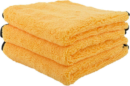 Chemical Guys Professional Grade Premium Microfiber Towels for Cars, Blue, 16" x 16", Ultra-Soft and Scratch-Free Car Detailing Cloths for Trucks, Motorcycles, and More - 3 Pack