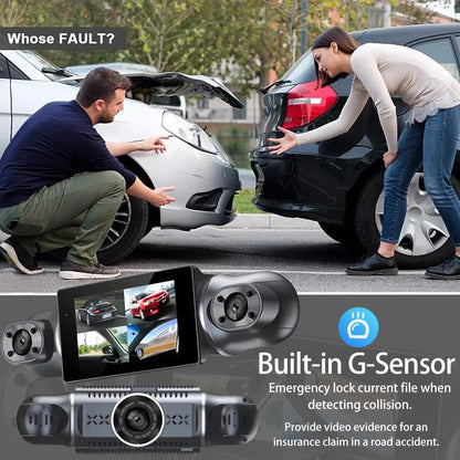 1080P Dual Dash Camera for Car Front and Inside Dashcam Car Security Video Recorder,170°Wide Angle Vehicle Cam,WDR,G-Sensor,2’’ IPS Screen,Loop Recording,Night Vision (Dual Dash Cam Without Card)