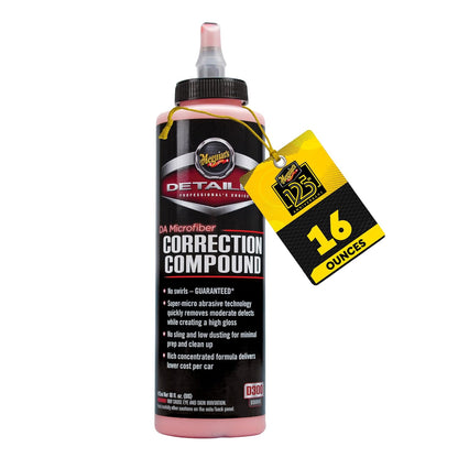 Meguiar's DA Microfiber Correction Compound D30032 - Pro Car Scratch Remover, for Use with a DA Polisher and Microfiber Cutting Disc, Remove Swirls, Scratches, Water Spots, and Oxidation, 32 Oz