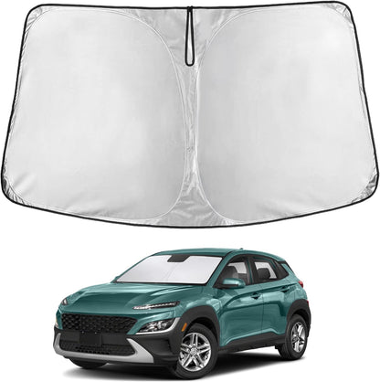 EcoNour Car Windshield Sun Shade | 2025 Upgraded Innovative No-Light-Pass Technology for Maximum Coverage | Foldable Sun Shade Keeps Your Vehicle Cool | Must-Have Car Accessories | Small (59" x 29") - Colors A