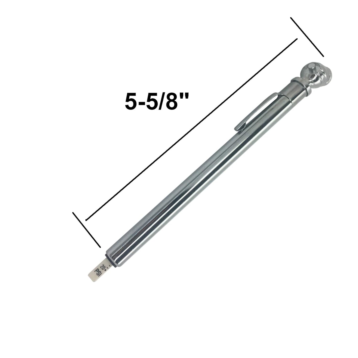 20-120 Psi Car Tire Pressure Gauge Pack of 5. Heavy Duty Tire Pressure Gauge for Car, Bike, Truck, Golf Cart, Semi, 18 Wheeler.