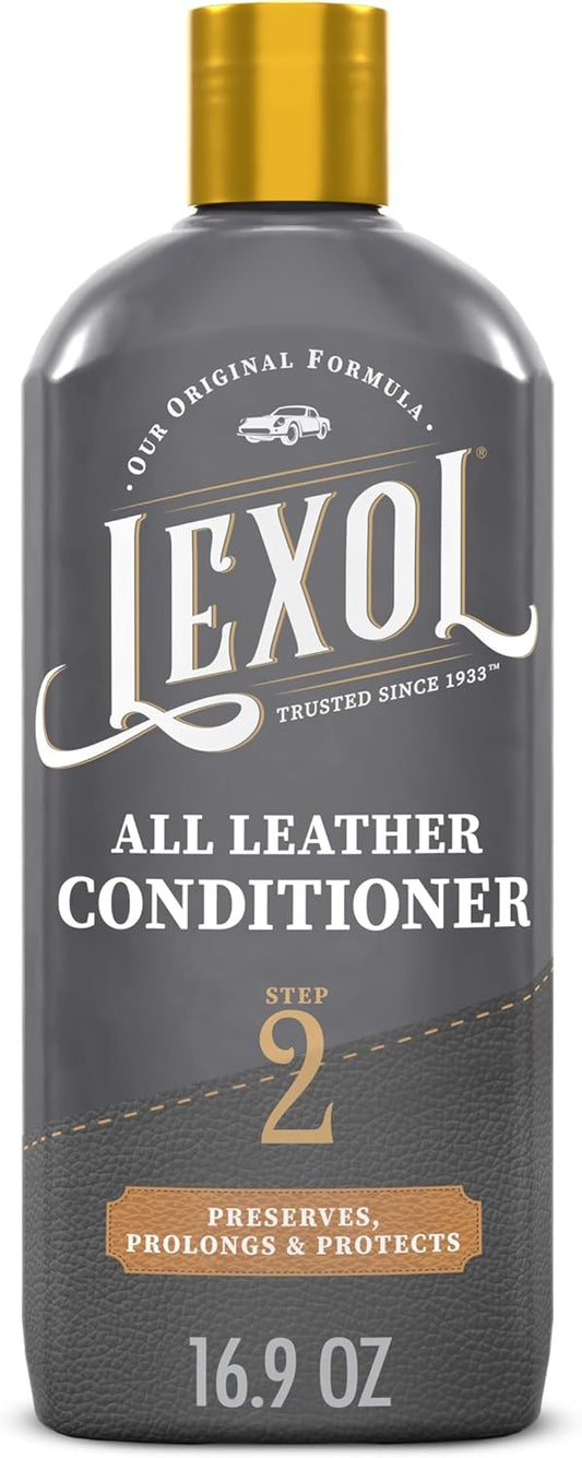 Lexol All Leather Conditioner for Car Seats and Interiors, Couches and Furniture, Shoes and Boots, Bags and Jackets, Baseball Gloves, Horse Saddles, 16.9 oz