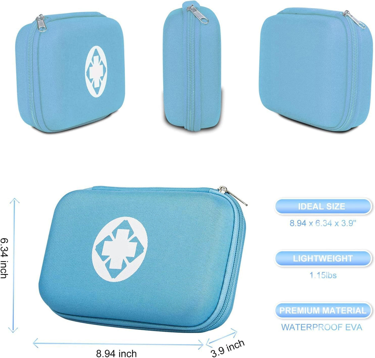276PCS First Aid Kit Home Car Camping Hiking Emergency Supplies Small Compact Lovely Bag for School Outdoor, Basic Outdoor Essentials Survival Kit for Travel AMORNING