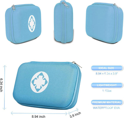 276PCS First Aid Kit Home Car Camping Hiking Emergency Supplies Small Compact Lovely Bag for School Outdoor, Basic Outdoor Essentials Survival Kit for Travel AMORNING