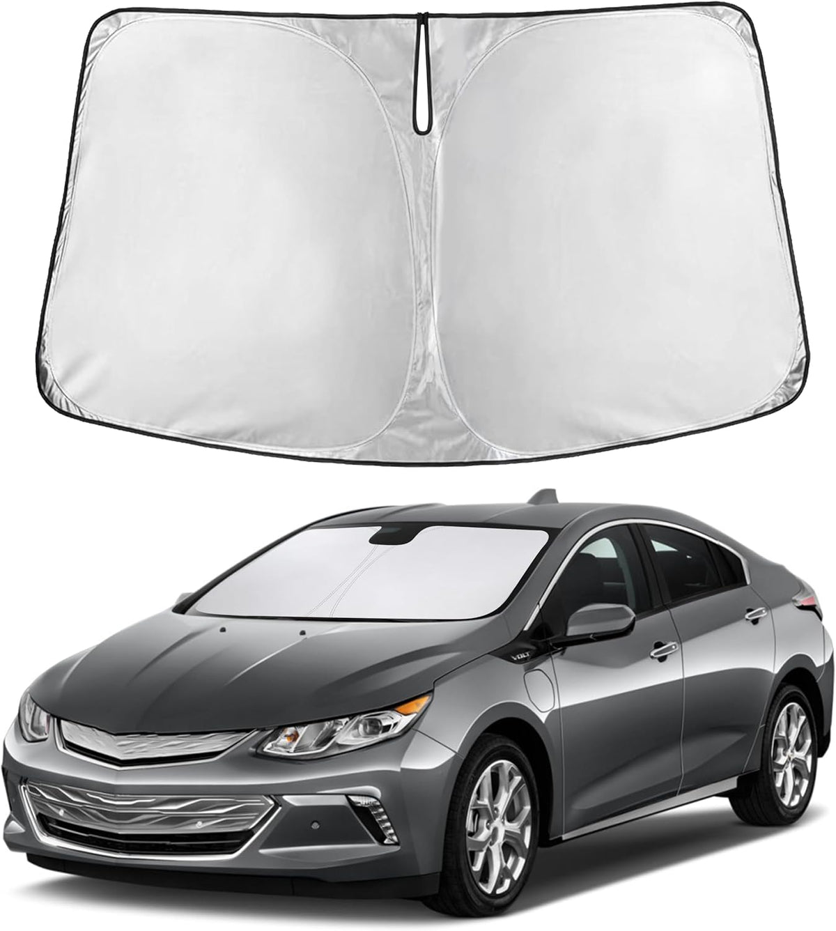 EcoNour Car Windshield Sun Shade | 2025 Upgraded Innovative No-Light-Pass Technology for Maximum Coverage | Foldable Sun Shade Keeps Your Vehicle Cool | Must-Have Car Accessories | Small (59" x 29") - Colors D