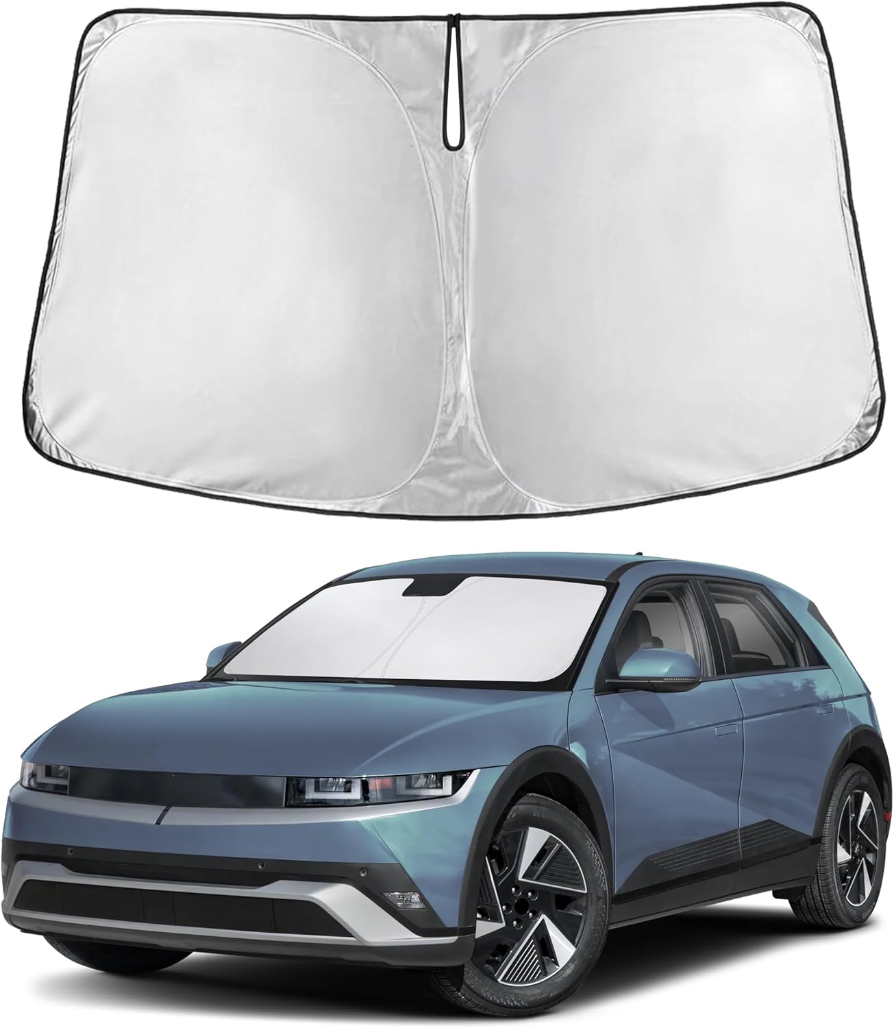 EcoNour Car Windshield Sun Shade | 2025 Upgraded Innovative No-Light-Pass Technology for Maximum Coverage | Foldable Sun Shade Keeps Your Vehicle Cool | Must-Have Car Accessories | Small (59" x 29") - Colors M