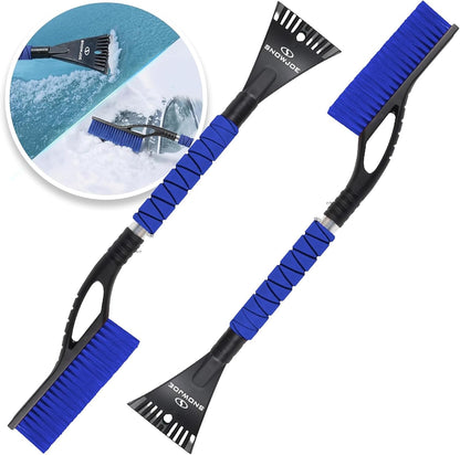 Snow Joe 45" Multi-Purpose Ice Scraper and Extendable Snow Brush for Car Windshield with Foam Grip and 360-Degree Pivoting Brush Head, SJEG-SB45S