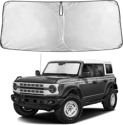 EcoNour Car Windshield Sun Shade | 2025 Upgraded Innovative No-Light-Pass Technology for Maximum Coverage | Foldable Sun Shade Keeps Your Vehicle Cool | Must-Have Car Accessories | Small (59" x 29") - Colors A