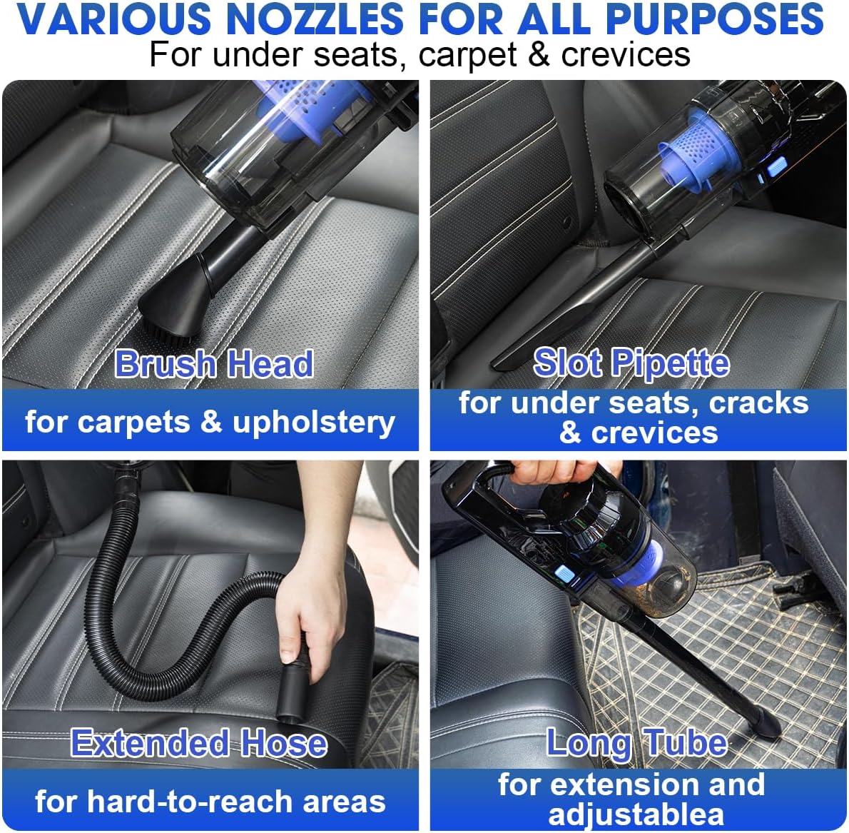 17pcs Car Cleaning Kit, Pink Car Interior Detailing Kit with High Power Handheld Vacuum, Detailing Brush Set, Windshield Cleaner, Cleaning Gel, Complete Auto Accessories for Women Gift