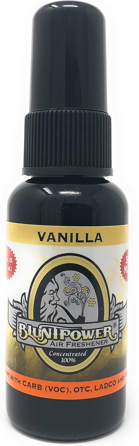 BluntPower (Baby Powder, 1 Pack) Concentrated Air Freshener Spray - Oil-Based Room Diffuser Spray - Long-Lasting Bathroom Scent, Car Freshener & Odor Eliminator - Colors B