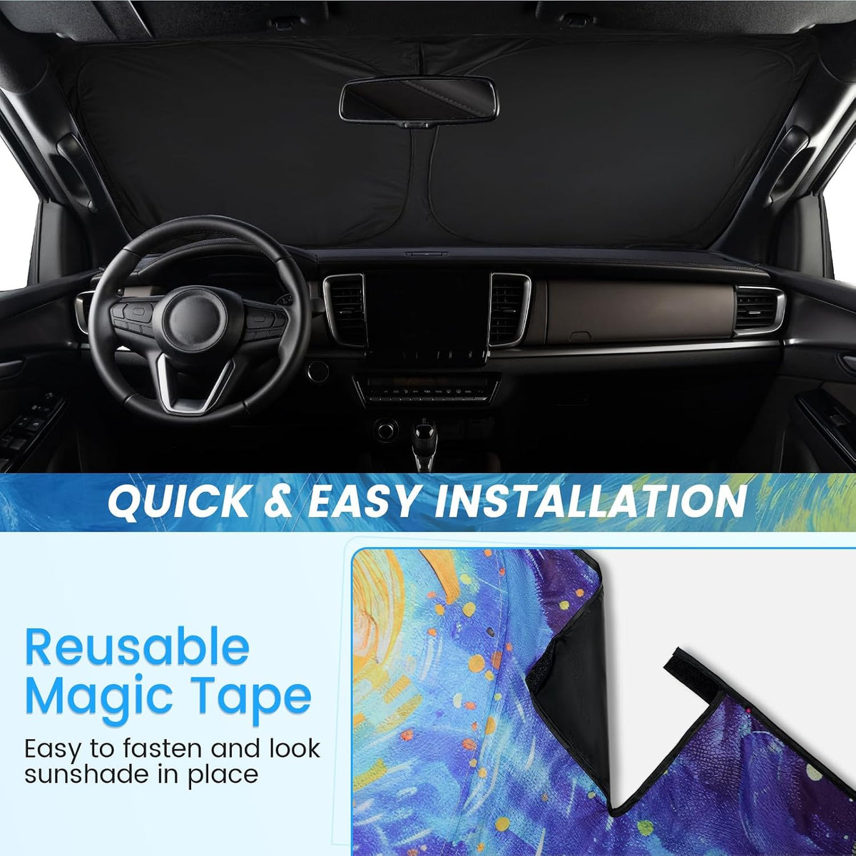 Windshield Sun Shade - Windshield Sun Shade Foldable Offers Ultimate Protection for Car Interior UV Protection Car